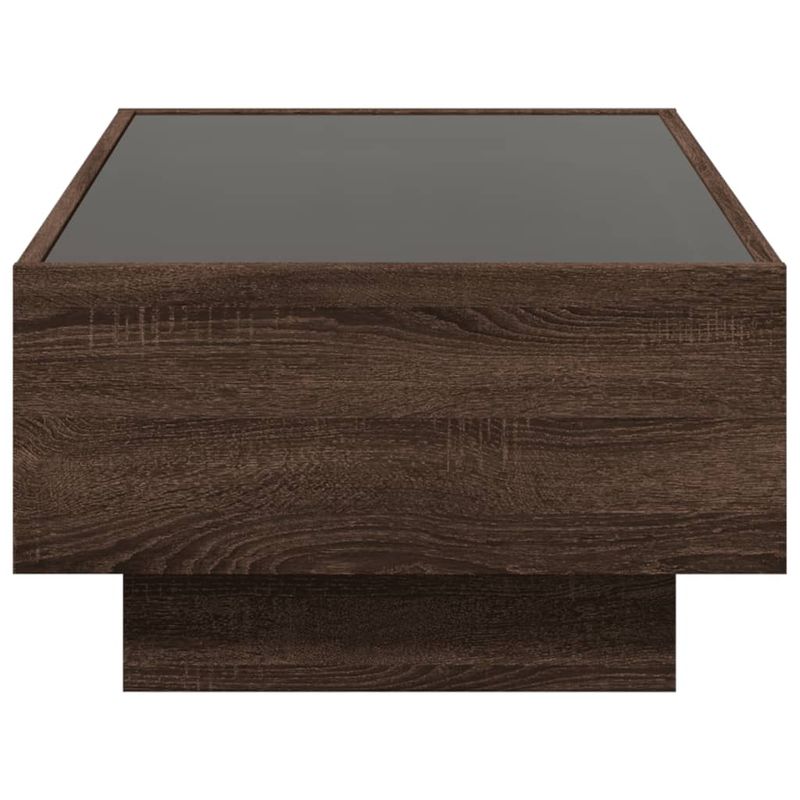 Casa si Gradina - Mobilier - Mese si birouri - Masute de cafea - Masuta de cafea cu LED stejar maro 90x50x30 cm lemn prelucrat - Infinity.ro
