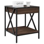 Casa si Gradina - Mobilier - Comode si corpuri - Noptiere - Noptiera cu LED infinity, stejar maro, 40x40x49 cm - Infinity.ro