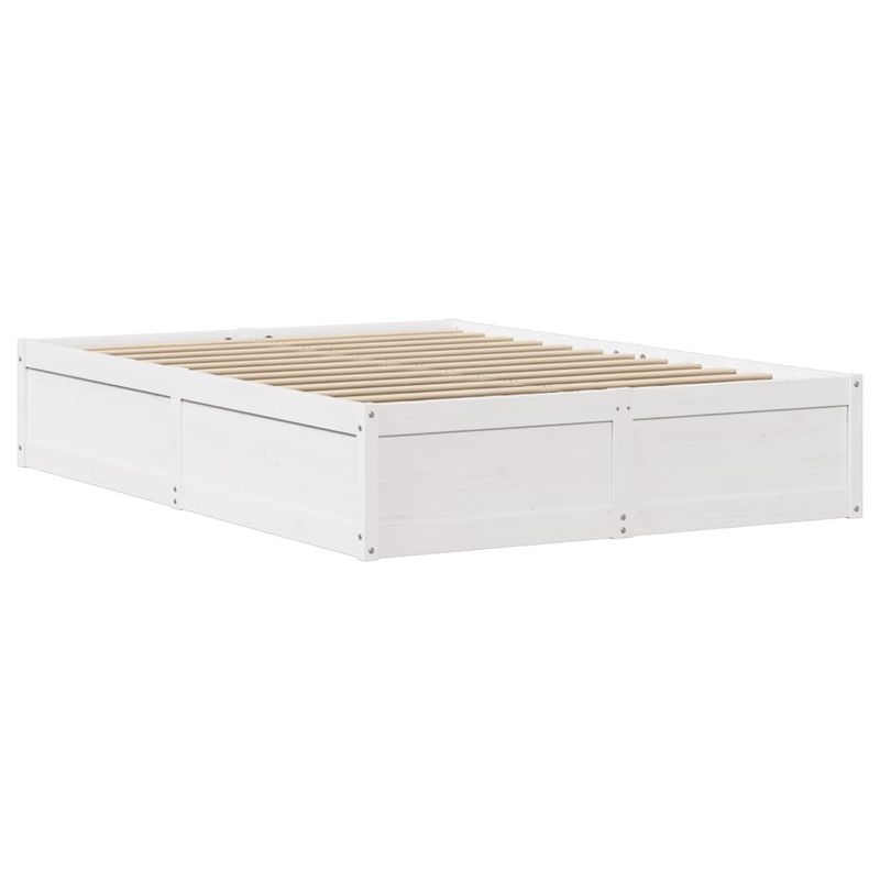 Casa si Gradina - Mobilier - Paturi si accesorii - Paturi - Cadru de pat cu tablie, alb, 160x200 cm, lemn masiv de pin - Infinity.ro