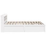 Casa si Gradina - Mobilier - Paturi si accesorii - Paturi - Cadru de pat cu tablie, alb, 160x200 cm, lemn masiv de pin - Infinity.ro