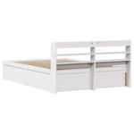 Casa si Gradina - Mobilier - Paturi si accesorii - Paturi - Cadru de pat cu tablie, alb, 160x200 cm, lemn masiv de pin - Infinity.ro