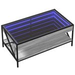 Casa si Gradina - Mobilier - Mese si birouri - Masute de cafea - Masuta de cafea cu LED infinity, gri sonoma, 90x50x38 cm - Infinity.ro