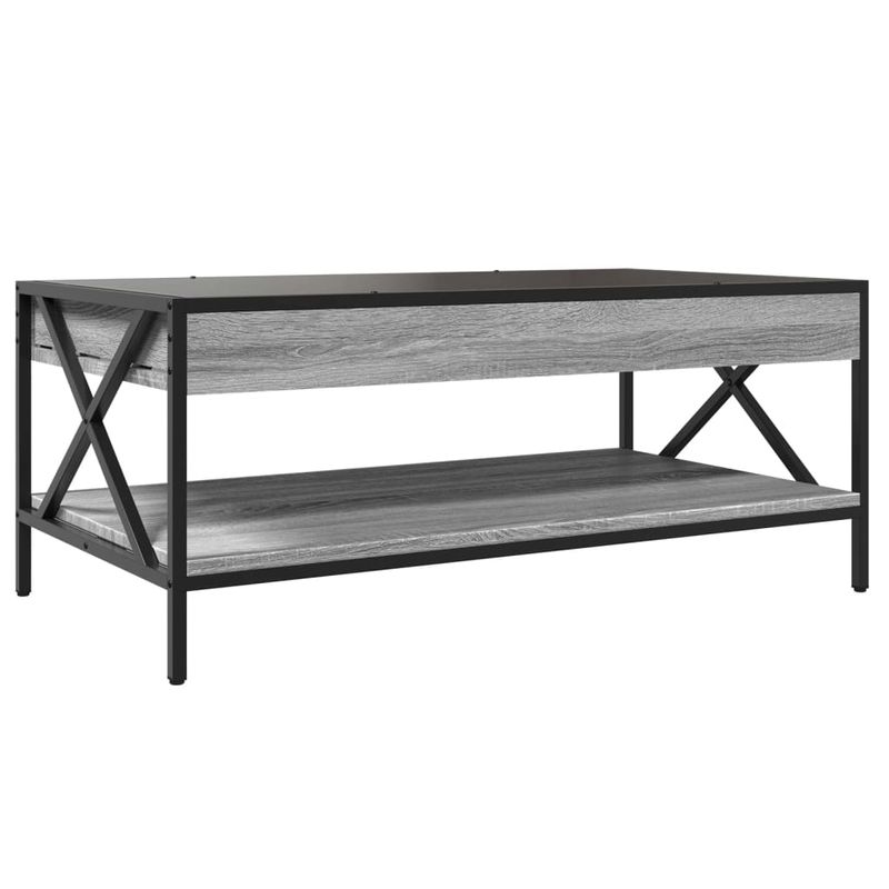 Casa si Gradina - Mobilier - Mese si birouri - Masute de cafea - Masuta de cafea cu LED infinity, gri sonoma, 90x50x38 cm - Infinity.ro