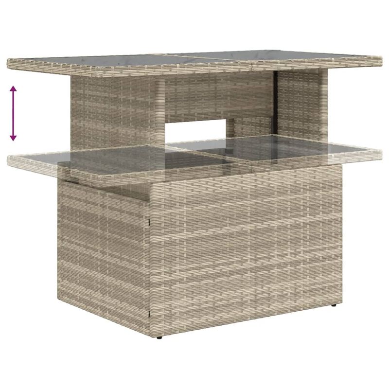 Casa si Gradina - Gradina si terasa - Mobilier exterior - Seturi mobila gradina - Set canapele de gradina cu perne, 7piese gri deschis poliratan - Infinity.ro