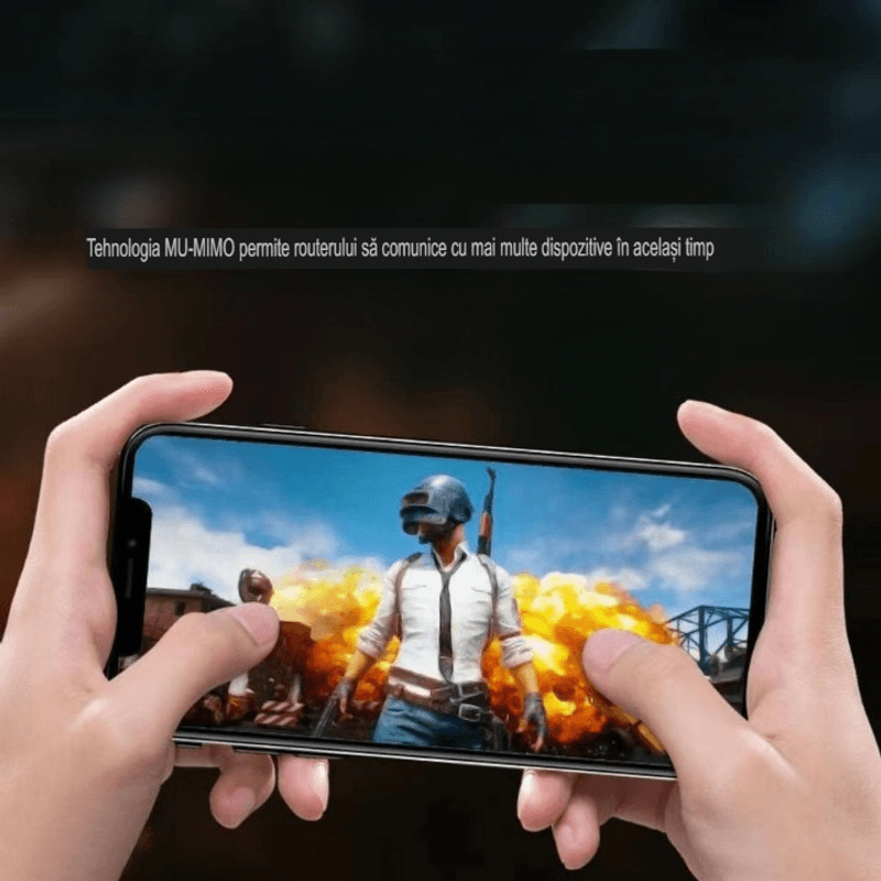 PC, gaming si accesorii - Retelistica - Wireless - Routere Wireless - Router Tenda AC6 1200 Mgb/s , Gaming si UHD streaming , 4 antene 5G , wireless puternic  , dual-band, negru - Infinity.ro