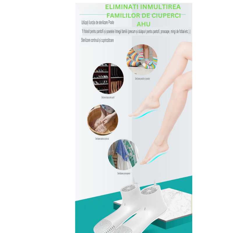 Market - Spalare si intretinere rufe - Uscatoare de rufe si accesorii - Uscator de pantofi multifunctional Arvada MP30 cu functie de deodorizare si programare, 360° incalzire uniforma - Infinity.ro
