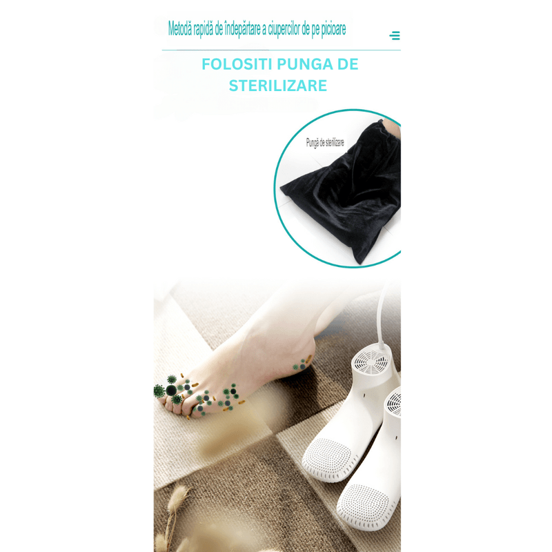 Market - Spalare si intretinere rufe - Uscatoare de rufe si accesorii - Uscator de pantofi multifunctional Arvada MP30 cu functie de deodorizare si programare, 360° incalzire uniforma - Infinity.ro