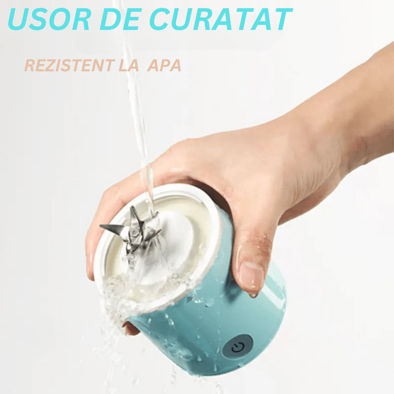 Electronice si Electrocasnice - Electrocasnice bucatarie - Mixere, tocatoare & roboti de bucatarie - Blendere si mini tocatoare - Mini Blender Electric, Kerisson Easy Mix, extra pahar borosilicat rezerva, 60 W, 16.000 RPM, Portabil, - Infinity.ro