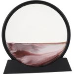 Casa si Gradina - Decoratiuni - Obiecte decorative - Accesorii decorative - Decoratiune casa, birou tip clepsidra, sticla/nisip 3D, 18X19.5 cm,  grena/negru - Infinity.ro