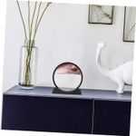 Casa si Gradina - Decoratiuni - Obiecte decorative - Accesorii decorative - Decoratiune casa, birou tip clepsidra, sticla/nisip 3D, 18X19.5 cm,  grena/negru - Infinity.ro