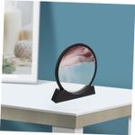 Casa si Gradina - Decoratiuni - Obiecte decorative - Accesorii decorative - Decoratiune casa, birou tip clepsidra, sticla/nisip 3D, 18X19.5 cm,  grena/negru - Infinity.ro