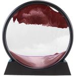 Casa si Gradina - Decoratiuni - Obiecte decorative - Accesorii decorative - Decoratiune casa, birou tip clepsidra, sticla/nisip 3D, 26x27 cm, grena/negru - Infinity.ro