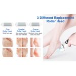 Ingrijire personala si Cosmetice - Manichiura si pedichiura - Truse manichiura si pedichiura - Pila electrica set 10 bucati pentru talpi si calcaie ONULISS V-601, Display Digital, Led, Acumulator 1200 mAh, - Infinity.ro