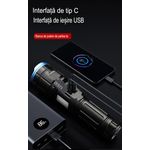 Casa si Gradina - Corpuri si surse de iluminat - Iluminat exterior - Lanterne - Lanterna LED RuiyingRL-3015  Ultra-Bright Power Bank, 700 lumeni, aluminiu, profesionala, 30w, focus ajustabil - Infinity.ro