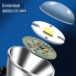 Casa si Gradina - Corpuri si surse de iluminat - Iluminat exterior - Lanterne - Lanterna de mare putere Boruit YHX-0450 Ultra-Bright A76 20000 lumeni, cu LED-uri laterale, lumina rosie, - Infinity.ro