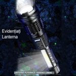 Casa si Gradina - Corpuri si surse de iluminat - Iluminat exterior - Lanterne - Lanterna de mare putere Boruit YHX-0450 Ultra-Bright A76 20000 lumeni, cu LED-uri laterale, lumina rosie, - Infinity.ro