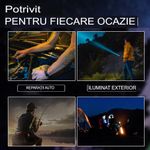 Casa si Gradina - Corpuri si surse de iluminat - Iluminat exterior - Lanterne - Lanterna de mare putere Boruit YHX-0450 Ultra-Bright A76 20000 lumeni, cu LED-uri laterale, lumina rosie, - Infinity.ro