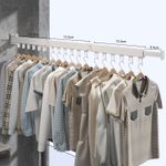 Casa si Gradina - Mobilier - Organizare si depozitare - Cuiere - Suport de uscare montat pe perete Helper 114cm, retractabil cu carlige, usor de instalat, capacitate mare - Infinity.ro