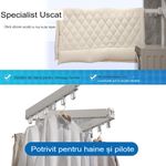 Casa si Gradina - Mobilier - Organizare si depozitare - Cuiere - Suport de uscare montat pe perete Helper 114cm, retractabil cu carlige, usor de instalat, capacitate mare - Infinity.ro