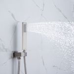 Casa si Gradina - Sanitare - Cazi si cabine de dus - Coloane si seturi de dus - Set de Dus Termostatic Starbath  002TP-28X18B-4NF cu Functie de Masaj si Cap de Dus, LED - Sistem Complet 4 Piese, silver - Infinity.ro