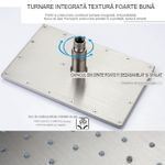 Casa si Gradina - Sanitare - Cazi si cabine de dus - Coloane si seturi de dus - Set de Dus Termostatic Starbath  002TP-28X18B-4NF cu Functie de Masaj si Cap de Dus, LED - Sistem Complet 4 Piese, silver - Infinity.ro
