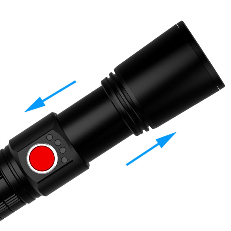 Casa si Gradina - Corpuri si surse de iluminat - Iluminat exterior - Lanterne - Lanterna laser Asafee CA125-2 Ultra-Bright, 10w din aluminiu, profesionala, focus ajustabil, acumulator 18650 - Infinity.ro