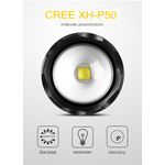 Casa si Gradina - Corpuri si surse de iluminat - Iluminat exterior - Lanterne - Lanterna LED Asafee LT-P0006 Ultra-Bright, 20w din aluminiu, sursa XHP50/70/WHITE LASER , profesionala, - Infinity.ro