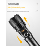 Casa si Gradina - Corpuri si surse de iluminat - Iluminat exterior - Lanterne - Lanterna LED Asafee LT-P0006 Ultra-Bright, 20w din aluminiu, sursa XHP50/70/WHITE LASER , profesionala, - Infinity.ro