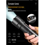 Casa si Gradina - Corpuri si surse de iluminat - Iluminat exterior - Lanterne - Lanterna LED Asafee LT-P0006 Ultra-Bright, 20w din aluminiu, sursa XHP50/70/WHITE LASER , profesionala, - Infinity.ro