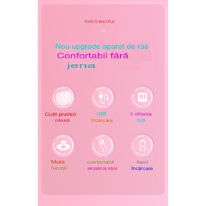 Set epilator Enzo Beauty 3 in 1 HM-205, putere 5w, autonomie 90 min, 3 capete, epilator, ras, pedichiura,
