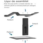 Laptop, Telefoane si Tablete - Laptopuri si accesorii - Accesorii Laptop - Standuri/Coolere notebook - Stand laptop ergonomic Smarto A60, fabricat din aluminiu, portabil - Infinity.ro