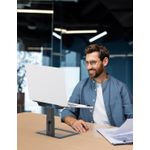 Laptop, Telefoane si Tablete - Laptopuri si accesorii - Accesorii Laptop - Standuri/Coolere notebook - Stand laptop ergonomic Smarto A60, fabricat din aluminiu, portabil - Infinity.ro