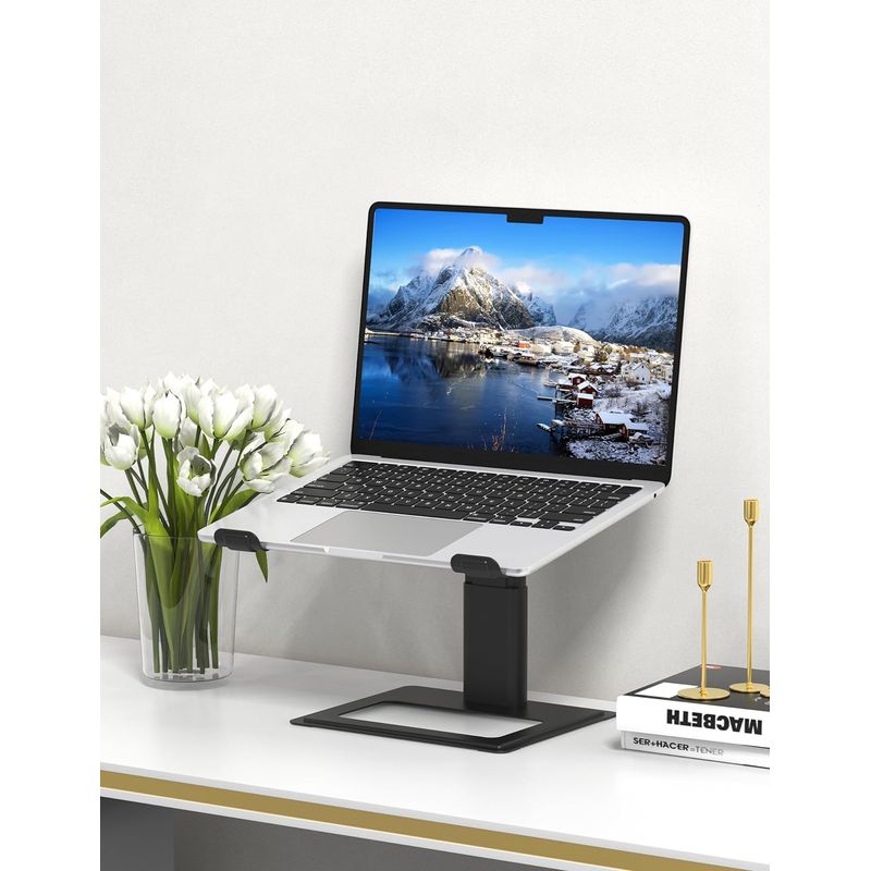 Laptop, Telefoane si Tablete - Laptopuri si accesorii - Accesorii Laptop - Standuri/Coolere notebook - Stand laptop ergonomic Smarto A60, fabricat din aluminiu, portabil - Infinity.ro