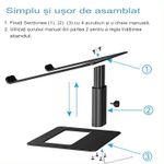 Laptop, Telefoane si Tablete - Laptopuri si accesorii - Accesorii Laptop - Standuri/Coolere notebook - Stand laptop ergonomic Smarto A60, fabricat din aluminiu, portabil - Infinity.ro