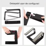 Laptop, Telefoane si Tablete - Laptopuri si accesorii - Accesorii Laptop - Standuri/Coolere notebook - Stand laptop Smarto C8D, fabricat din aluminiu, portabil ergonomic - Infinity.ro