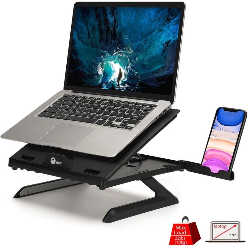 Laptop, Telefoane si Tablete - Laptopuri si accesorii - Accesorii Laptop - Standuri/Coolere notebook - Stand pentru laptop Tronsmart  AP9001-B ergonomic si portabil - Infinity.ro