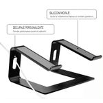 Laptop, Telefoane si Tablete - Laptopuri si accesorii - Accesorii Laptop - Standuri/Coolere notebook - Stand laptop Smarto C8D, fabricat din aluminiu, portabil ergonomic - Infinity.ro