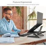 Laptop, Telefoane si Tablete - Laptopuri si accesorii - Accesorii Laptop - Standuri/Coolere notebook - Stand pentru laptop Tronsmart  AP9001-B ergonomic si portabil - Infinity.ro