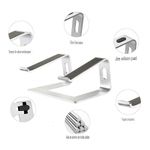 Laptop, Telefoane si Tablete - Laptopuri si accesorii - Accesorii Laptop - Standuri/Coolere notebook - Stand laptop Smarto C8D, fabricat din aluminiu, portabil ergonomic - Infinity.ro