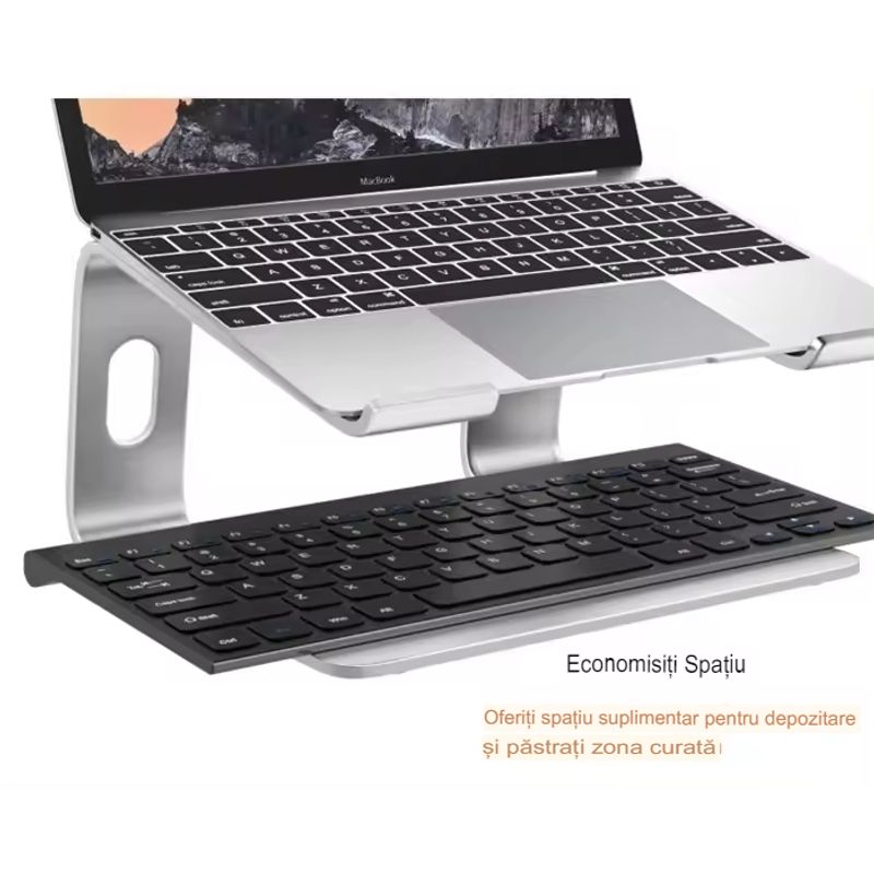 Laptop, Telefoane si Tablete - Laptopuri si accesorii - Accesorii Laptop - Standuri/Coolere notebook - Stand laptop Smarto C8D, fabricat din aluminiu, portabil ergonomic - Infinity.ro