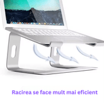 Laptop, Telefoane si Tablete - Laptopuri si accesorii - Accesorii Laptop - Standuri/Coolere notebook - Stand laptop Smarto C8D, fabricat din aluminiu, portabil ergonomic - Infinity.ro