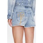 Fashion, accesorii si bijuterii - Femei - Imbracaminte femei - Pantaloni femei - Pantaloni scurti Guess Mom W3GD26 28 US Alb/Albastru deschis - Infinity.ro