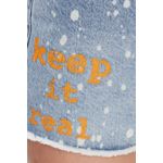 Fashion, accesorii si bijuterii - Femei - Imbracaminte femei - Pantaloni femei - Pantaloni scurti Guess Mom W3GD26 28 US Alb/Albastru deschis - Infinity.ro