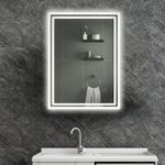 Casa si Gradina - Mobilier - Mobilier baie - Oglinzi baie - Oglinda baie cu led si buton touch, 60x80 cm - Infinity.ro