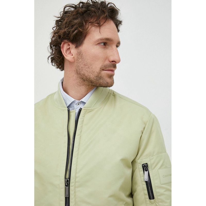 Fashion, accesorii si bijuterii - Barbati - Imbracaminte - Jachete si geci barbati - Geaca bomber Calvin Klein K10K109907 Verde deschis  L INTL - Infinity.ro