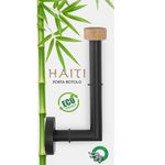 Casa si Gradina - Sanitare - Suporturi si accesorii baie - Accesorii baie - Suport hartie igienica, Feridras Haiti, negru - Infinity.ro