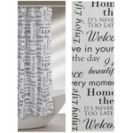 Casa si Gradina - Sanitare - Suporturi si accesorii baie - Accesorii baie - Perdea dus Feridras poliester, 180x200 cm, imprimeu texte - Infinity.ro