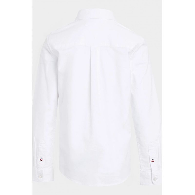 Fashion, accesorii si bijuterii - Copii - Imbracaminte copii - Bluze si camasi copii - Camasa copii Tommy Hilfiger KB0KB08516 128 CM Alb 8 ani - Infinity.ro