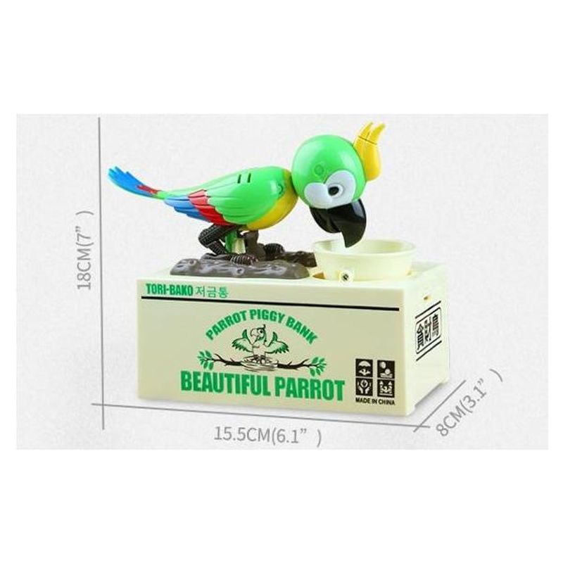 Carti si Birotica - Birotica - Accesorii de birou - Pusculite - Pusculita Papagal verde - Infinity.ro