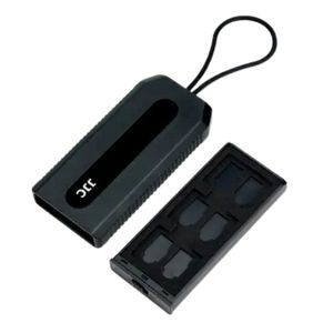Trusa protectie carduri memorie foto pentru calatorie JJC, 6xSD, 12xmicroSD, usoara, portabila, Neagra